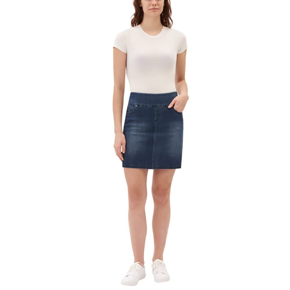 Blue Pencil Mini Skirt for Work